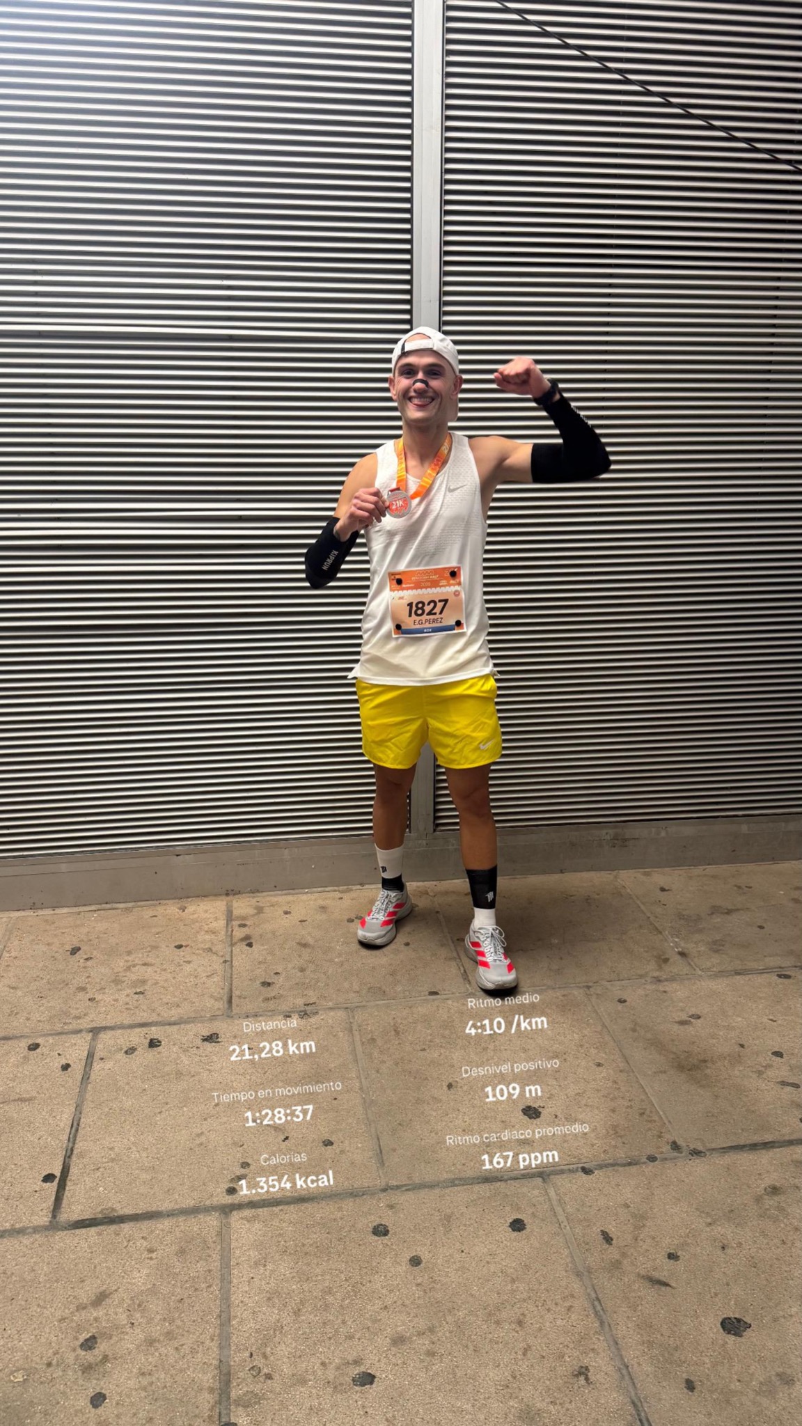 Atleta tras completar una media maratón